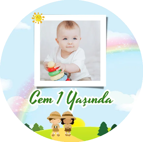 Safari Temalı yuvarlak Açacak Magneti